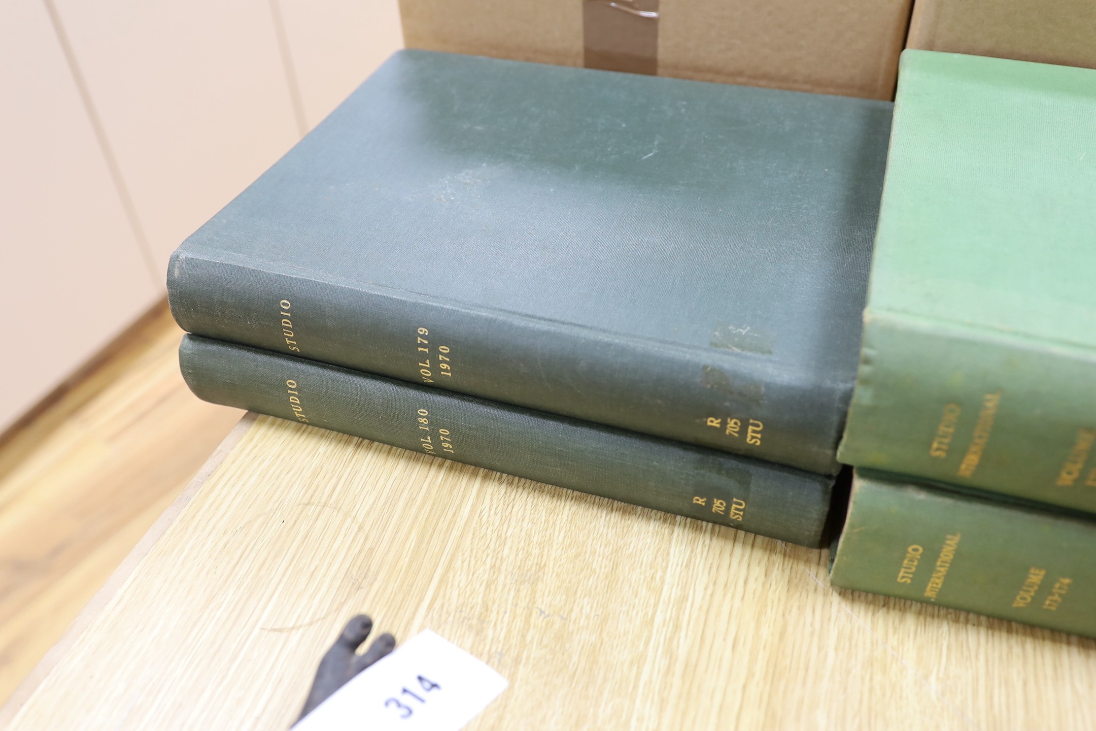 The Studio - the following bound vols (publisher's cloth): 12, 17, 18, 20 - 22, 25, 29, 30, 33-37, 39, 44, 45 and 51 (1898-1911); together with loose monthly issues (original wrappers): 1906-1956, 72 various